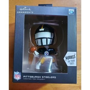 Hallmark Ornaments 2021 NFL Pittsburgh Steelers Football Player Wobbles On Tree